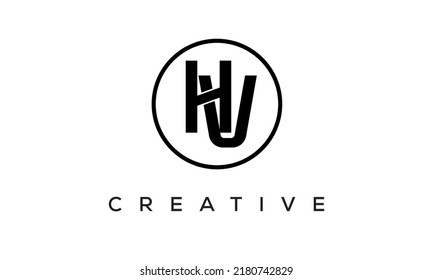 HV monogram. initial letters HV eye-catching Typographic logo design with circle, very creative stylish lettering logo icon for your business and company