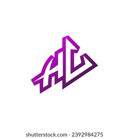 HV Premium emblem logo initial esport and gaming design concept