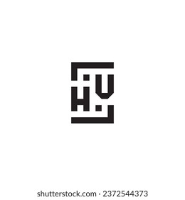 HV square concept retro logo in high quality professional design that will print well across any print media