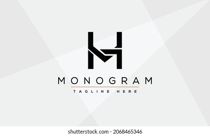 HV, VH Abstract Letters Logo Monogram