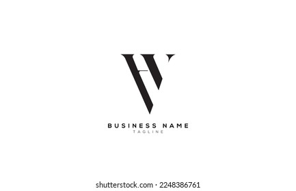 HV, VH, IH, HI, AH, HA, Abstract initial monogram letter alphabet logo design