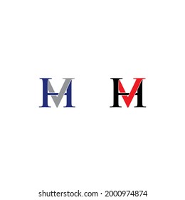 HV or VH Letters Logo Vector 001