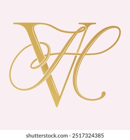 HV, VH, logo HV, Letter HV, monogram HV, vector, logo, Wedding Monogram Initials, Wedding Logo,Wedding Monogram, Logo Design