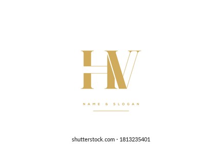 HV ,VH,H,V  Abstract Letters Logo Monogram