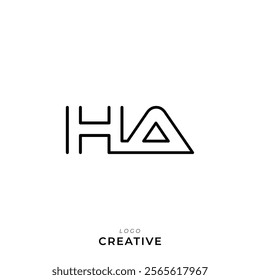 HVA, HA Creative Latter Logo Design Branding Logo Design. Creative Logo. Template. Vector illustration. Modern Design. Monogram Design. Brand Identity. Company Logo.