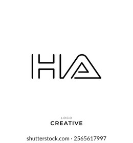 HVA, HA Creative Latter Logo Design Branding Logo Design. Creative Logo. Template. Vector illustration. Modern Design. Monogram Design. Brand Identity. Company Logo.