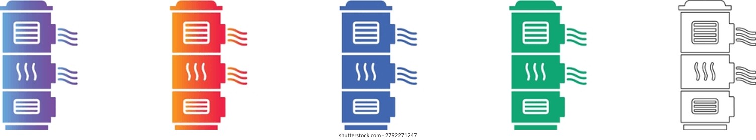 HVAC Air Handling Unit Icon Set vol 1967