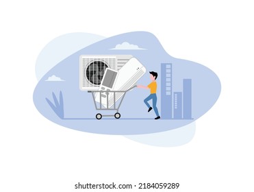 HVAC character design illustration vector eps format , suitable for your design needs, logo, illustration, animation, etc.