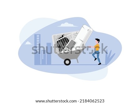 HVAC character design illustration vector eps format , suitable for your design needs, logo, illustration, animation, etc.