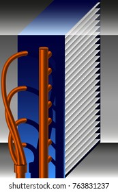 HVAC  freon cooler, a part of the system