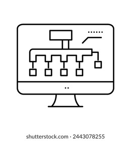 hvac layout design line icon vector. hvac layout design sign. isolated contour symbol black illustration
