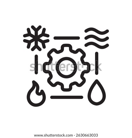 HVAC Linear Icon In Trendy Design Vector Eps 10