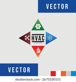 HVAC Logo Air Conditioning and Heating Services	
