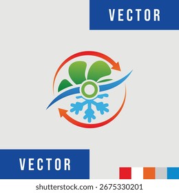 Klimaanlage und Heizung mit HVAC-Logo