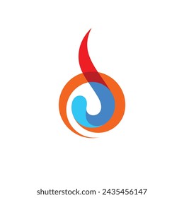 HVAC logo design, cooling and heating concept