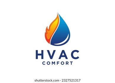diseño del logotipo de HVAC, ventilación de calefacción y aire acondicionado, plantilla de paquete de logotipos de HVAC