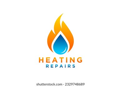 HVAC-Logo-Design, Heizung, Lüftung und Klimaanlage, HVAC-Logo-Vorlage