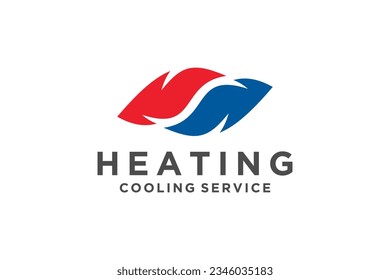HVAC logo design, heating ventilation and air conditioning, HVAC logo pack template