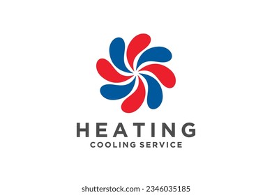 HVAC logo design, heating ventilation and air conditioning, HVAC logo pack template