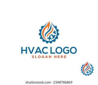 HVAC Logo Design Premium Vektorgrafik Vorlage.