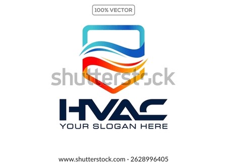 hvac logo design vector premium quality, hvac logo emblem , the best heating and cooling logo template design collection 1