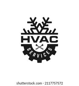 HVAC logo inspiration vector. clean and simple logo for a start up refrigeration company and services
