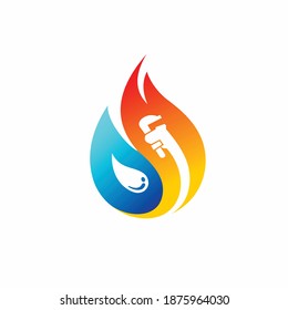 HVAC logo with modern concept