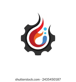 HVAC machine logo, HVAC maintenance logo