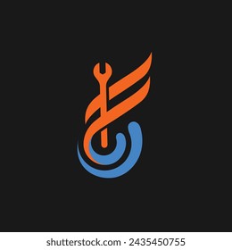 HVAC maintenance logo, cooling and heating logo