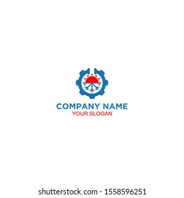 HVAC and Plumbing Logo Design Vector