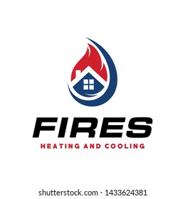 HVAC, Plumbing, Oil And Gas, Heating And Cooling Logo Vector