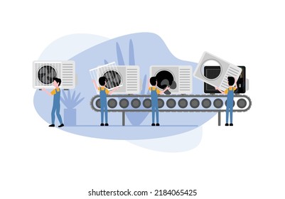 HVAC production design illustration vector eps format , suitable for your design needs, logo, illustration, animation, etc.