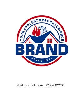 hvac  service logo template design