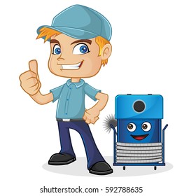 HVAC Technician giving thumb up