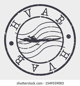 Hvar Croatia Stamp Postal. Map Silhouette Seal. Passport Round Design. Vector Icon. Design Retro Travel.