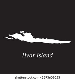 hvar island area map vector illustration design