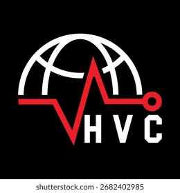 HVC diseño de la letra. Diseño de logotipo de tecnología de letras HVC. HVC Diseño de logotipo de monograma para un emprendedor y negocio