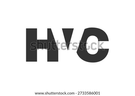 HVC logo design. Initial letter H V C bold font style for tech startups, consulting, corporate branding. Creative company name, headlines typography identity, trendy logotype. Vector illustration.