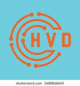 HVD letter design. HVD letter technology logo design. HVD Monogram logo design for an entrepreneur and business