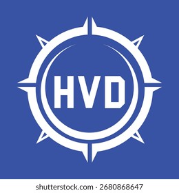 HVD-Buchstabendesign. Logo-Design für HVD-Buchstabentechnologie. HVD Monogram Logo Design für Unternehmer und Unternehmen