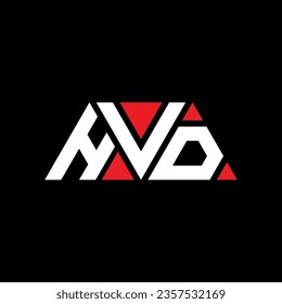 HVD Dreieck-Buchstaben Logo-Design mit Dreiecksform. HVD Dreieck Logo Design Monogramm. HVD Dreieck Vektor Logo Vorlage mit roter Farbe. HVD dreieckiges Logo Einfach, elegant und luxuriös.