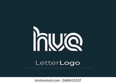 HVE Creative Unique Modern Letter Logo Design. Elegant Monogram Logo Design with Decorative Elements and Typography