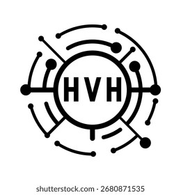 HVH letter design. HVH letter technology logo design. HVH Monogram logo design for an entrepreneur and business