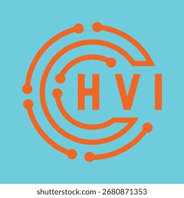 Design de letra HVI. Design do logotipo da tecnologia de letras HVI. Design de logotipo de Monograma HVI para um empreendedor e empresa