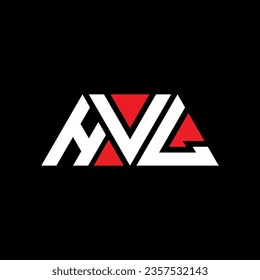 HVL triangle letter logo design with triangle shape. HVL triangle logo design monogram. HVL triangle vector logo template with red color. HVL triangular logo Simple, Elegant, and Luxurious design.