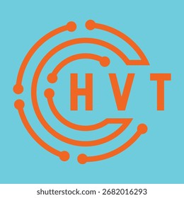 HVT diseño de la letra. Diseño de logotipo de tecnología de letras HVT. HVT Monogram diseño de logotipo para un empresario y negocio