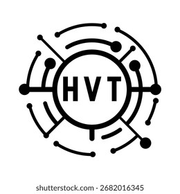 Design da letra HVT. Design do logotipo da tecnologia da carta HVT. Projeto de logotipo de Monograma HVT para um empresário e empresa