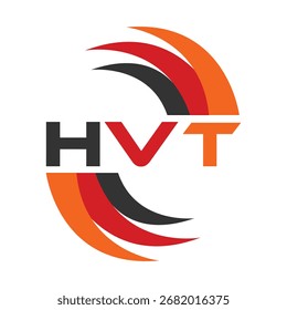 Design da letra HVT. Design do logotipo da tecnologia da carta HVT. Projeto de logotipo de Monograma HVT para um empresário e empresa