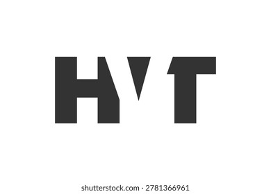 HVT logo design. Initial letter H V T bold font style for tech startups, consulting, corporate branding. Creative company name, headlines typography identity, trendy logotype. Vector illustration.