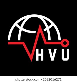 HVU letter design. HVU letter technology logo design. HVU Monogram logo design for an entrepreneur and business